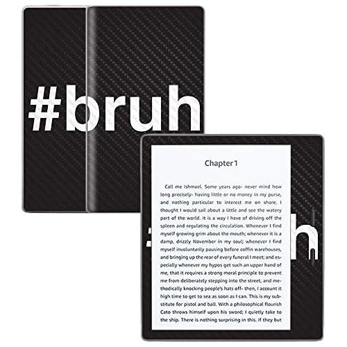  MightySkins Carbon Fiber Skin for Amazon Kindle Oasis 7 (9th Gen) - Bruh | Protective, Durable Textured Carbon Fiber Finish | Easy to Apply, Remove, and Change Styles | Made in The