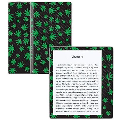  MightySkins Carbon Fiber Skin for Amazon Kindle Oasis 7 (9th Gen) - Marijuana | Protective, Durable Textured Carbon Fiber Finish | Easy to Apply, Remove, and Change Styles | Made i