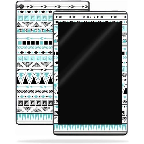  MightySkins Skin Compatible with Amazon Kindle Fire HD 10 (2017) - Turquoise Tribal | Protective, Durable, and Unique Vinyl Decal wrap Cover | Easy to Apply, Remove | Made in The U