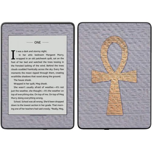  MightySkins Carbon Fiber Skin for Amazon Kindle Paperwhite 2018 (Waterproof Model) - Ankh | Protective, Durable Textured Carbon Fiber Finish | Easy to Apply, Remove| Made in The US