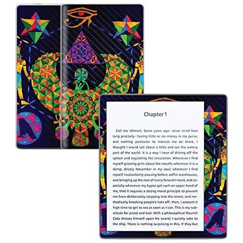  MightySkins Carbon Fiber Skin for Amazon Kindle Oasis 7 (9th Gen) - Egyptian Geometry | Protective, Durable Textured Carbon Fiber Finish | Easy to Apply, Remove, and Change Styles
