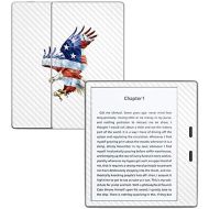 MightySkins Carbon Fiber Skin for Amazon Kindle Oasis 7 (9th Gen) - American Eagle | Protective, Durable Textured Carbon Fiber Finish | Easy to Apply, Remove, and Change Styles | M