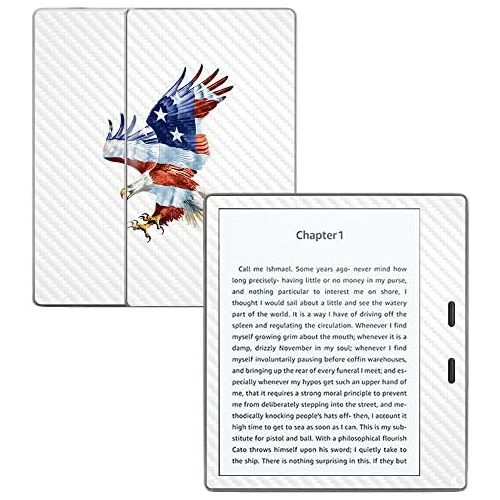  MightySkins Carbon Fiber Skin for Amazon Kindle Oasis 7 (9th Gen) - American Eagle | Protective, Durable Textured Carbon Fiber Finish | Easy to Apply, Remove, and Change Styles | M