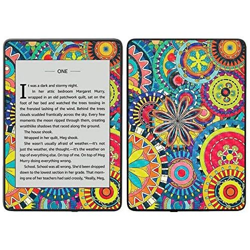  MightySkins Carbon Fiber Skin for Amazon Kindle Paperwhite 2018 (Waterproof Model) - Blue Petals | Protective, Durable Textured Carbon Fiber Finish | Easy to Apply, Remove| Made in