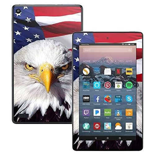  MightySkins Skin Compatible with Amazon Kindle Fire 7 (2017) - America Strong | Protective, Durable, and Unique Vinyl Decal wrap Cover | Easy to Apply, Remove, and Change Styles |