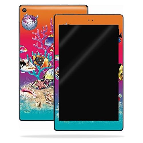  MightySkins Skin Compatible with Amazon Kindle Fire HD 8 (2017) - Coral Garden | Protective, Durable, and Unique Vinyl Decal wrap Cover | Easy to Apply, Remove, and Change Styles |