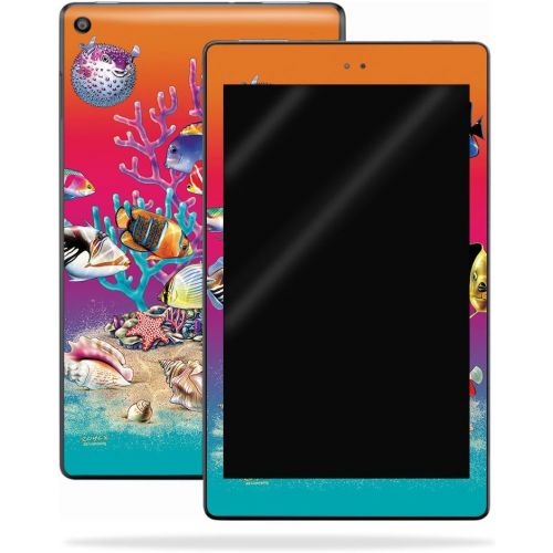  MightySkins Skin Compatible with Amazon Kindle Fire HD 8 (2017) - Coral Garden | Protective, Durable, and Unique Vinyl Decal wrap Cover | Easy to Apply, Remove, and Change Styles |