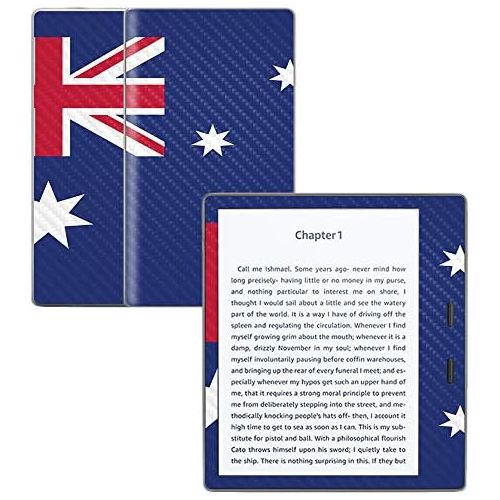  MightySkins Carbon Fiber Skin for Amazon Kindle Oasis 7 (9th Gen) - Australian Flag | Protective, Durable Textured Carbon Fiber Finish | Easy to Apply, Remove, and Change Styles |