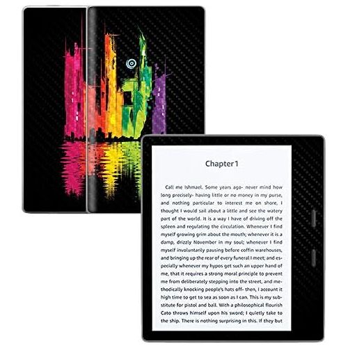  MightySkins Carbon Fiber Skin for Amazon Kindle Oasis 7 (9th Gen) - Abstract Horizon | Protective, Durable Textured Carbon Fiber Finish | Easy to Apply, Remove, and Change Styles |