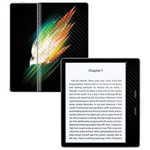  MightySkins Carbon Fiber Skin for Amazon Kindle Oasis 7 (9th Gen) - Across The Aurora | Protective, Durable Textured Carbon Fiber Finish | Easy to Apply, Remove, and Change Styles