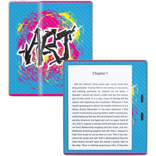  MightySkins Carbon Fiber Skin for Amazon Kindle Oasis 7 (9th Gen) - Art Graffiti | Protective, Durable Textured Carbon Fiber Finish | Easy to Apply, Remove, and Change Styles | Mad