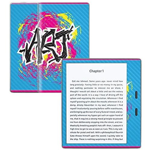  MightySkins Carbon Fiber Skin for Amazon Kindle Oasis 7 (9th Gen) - Art Graffiti | Protective, Durable Textured Carbon Fiber Finish | Easy to Apply, Remove, and Change Styles | Mad