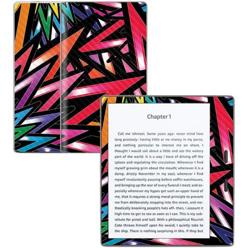  MightySkins Carbon Fiber Skin for Amazon Kindle Oasis 7 (9th Gen) - Color Bomb | Protective, Durable Textured Carbon Fiber Finish | Easy to Apply, Remove, and Change Styles | Made