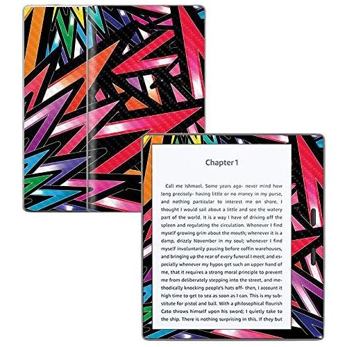  MightySkins Carbon Fiber Skin for Amazon Kindle Oasis 7 (9th Gen) - Color Bomb | Protective, Durable Textured Carbon Fiber Finish | Easy to Apply, Remove, and Change Styles | Made