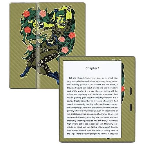  MightySkins Carbon Fiber Skin for Amazon Kindle Oasis 7 (9th Gen) - Cactus Girl | Protective, Durable Textured Carbon Fiber Finish | Easy to Apply, Remove, and Change Styles | Made