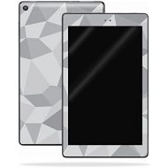 MightySkins Skin Compatible with Amazon Kindle Fire HD 8 (2017) - Gray Polygon | Protective, Durable, and Unique Vinyl Decal wrap Cover | Easy to Apply, Remove, and Change Styles |
