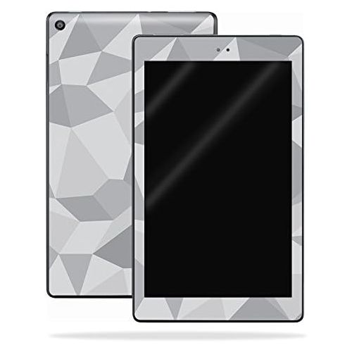  MightySkins Skin Compatible with Amazon Kindle Fire HD 8 (2017) - Gray Polygon | Protective, Durable, and Unique Vinyl Decal wrap Cover | Easy to Apply, Remove, and Change Styles |