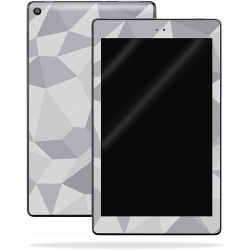  MightySkins Skin Compatible with Amazon Kindle Fire HD 8 (2017) - Gray Polygon | Protective, Durable, and Unique Vinyl Decal wrap Cover | Easy to Apply, Remove, and Change Styles |