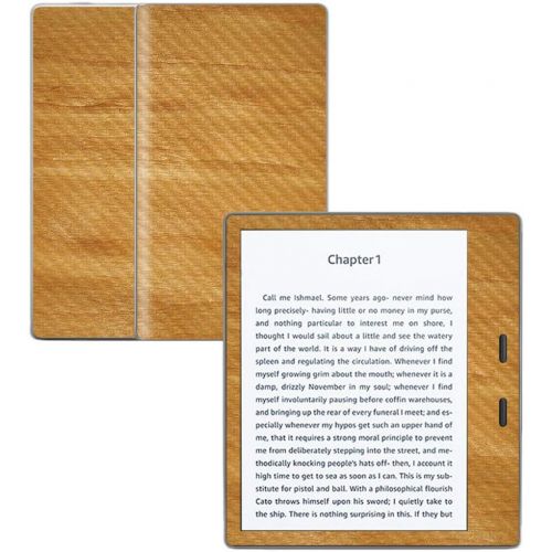  MightySkins Carbon Fiber Skin for Amazon Kindle Oasis 7 (9th Gen) - Birch Wood | Protective, Durable Textured Carbon Fiber Finish | Easy to Apply, Remove, and Change Styles | Made