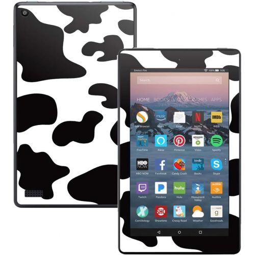  MightySkins Skin Compatible with Amazon Kindle Fire 7 (2017) - Cow Print | Protective, Durable, and Unique Vinyl Decal wrap Cover | Easy to Apply, Remove, and Change Styles | Made