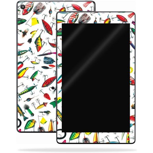  MightySkins Skin Compatible with Amazon Kindle Fire HD 8 (2017) - Bright Lures | Protective, Durable, and Unique Vinyl Decal wrap Cover | Easy to Apply, Remove, and Change Styles |