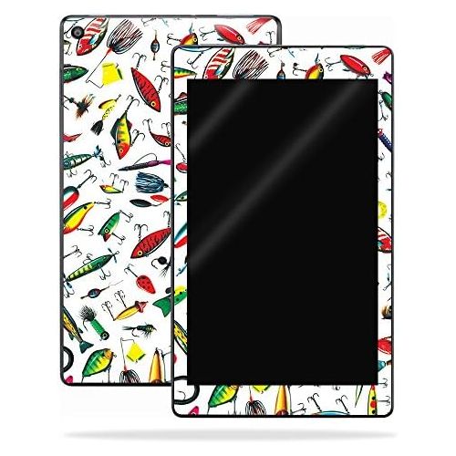  MightySkins Skin Compatible with Amazon Kindle Fire HD 8 (2017) - Bright Lures | Protective, Durable, and Unique Vinyl Decal wrap Cover | Easy to Apply, Remove, and Change Styles |