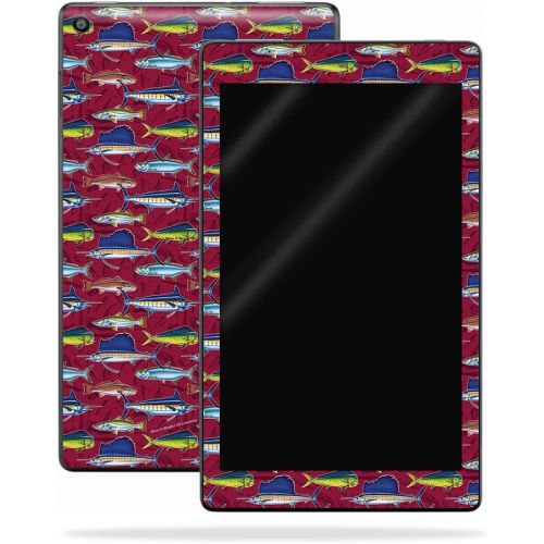  MightySkins Skin Compatible with Amazon Kindle Fire HD 10 (2017) - Saltwater Collage | Protective, Durable, and Unique Vinyl Decal wrap Cover | Easy to Apply, Remove | Made in The