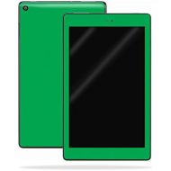 MightySkins Skin Compatible with Amazon Kindle Fire HD 10 (2017) - Solid Green | Protective, Durable, and Unique Vinyl Decal wrap Cover | Easy to Apply, Remove, and Change Styles |