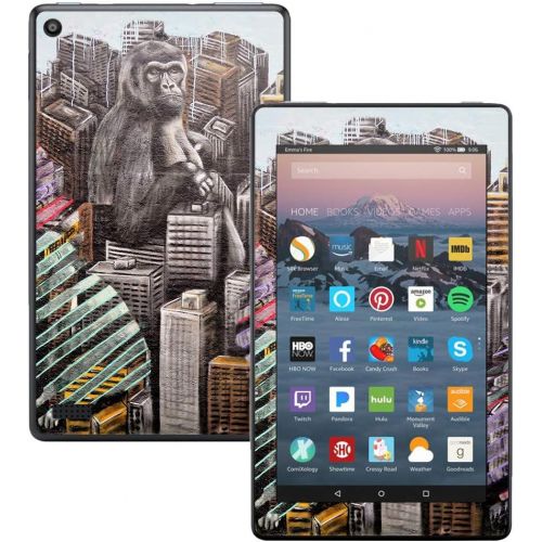  MightySkins Skin Compatible with Amazon Kindle Fire 7 (2017) - Big City Monkey | Protective, Durable, and Unique Vinyl Decal wrap Cover | Easy to Apply, Remove, and Change Styles |