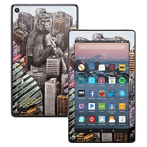  MightySkins Skin Compatible with Amazon Kindle Fire 7 (2017) - Big City Monkey | Protective, Durable, and Unique Vinyl Decal wrap Cover | Easy to Apply, Remove, and Change Styles |