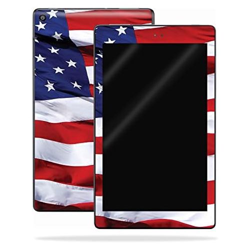  MightySkins Skin Compatible with Amazon Kindle Fire HD 10 (2017) - American Flag | Protective, Durable, and Unique Vinyl Decal wrap Cover | Easy to Apply, Remove, and Change Styles