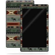 MightySkins Skin Compatible with Amazon Kindle Fire HD 10 (2017) - Cabin Stripes | Protective, Durable, and Unique Vinyl Decal wrap Cover | Easy to Apply, Remove, and Change Styles
