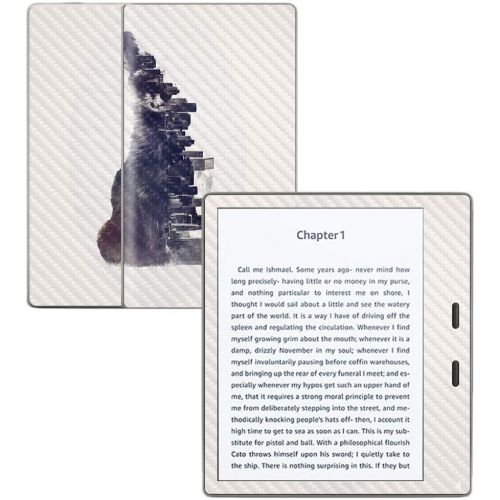  MightySkins Carbon Fiber Skin for Amazon Kindle Oasis 7 (9th Gen) - City Fox | Protective, Durable Textured Carbon Fiber Finish | Easy to Apply, Remove, and Change Styles | Made in