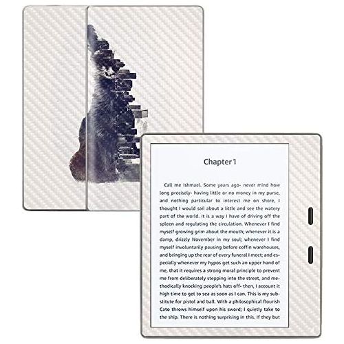  MightySkins Carbon Fiber Skin for Amazon Kindle Oasis 7 (9th Gen) - City Fox | Protective, Durable Textured Carbon Fiber Finish | Easy to Apply, Remove, and Change Styles | Made in