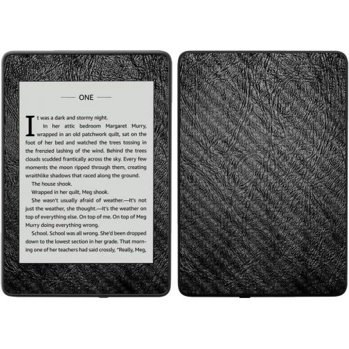  MightySkins Carbon Fiber Skin for Amazon Kindle Paperwhite 2018 (Waterproof Model) - Black Diamond Plate | Protective, Durable Textured Carbon Fiber Finish | Easy to Apply, Remove|