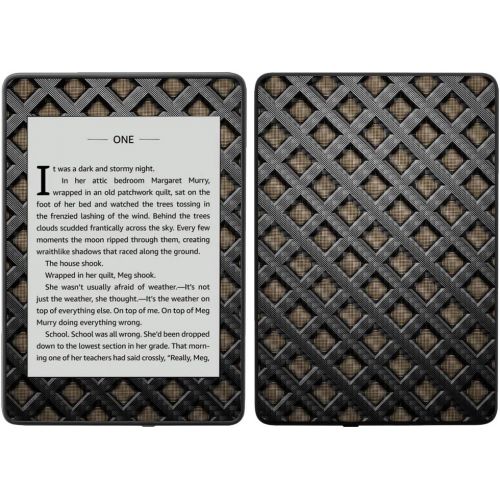  MightySkins Carbon Fiber Skin for Amazon Kindle Paperwhite 2018 (Waterproof Model) - Black Diamond Plate | Protective, Durable Textured Carbon Fiber Finish | Easy to Apply, Remove|