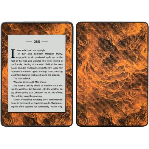  MightySkins Carbon Fiber Skin for Amazon Kindle Paperwhite 2018 (Waterproof Model) - Black Diamond Plate | Protective, Durable Textured Carbon Fiber Finish | Easy to Apply, Remove|