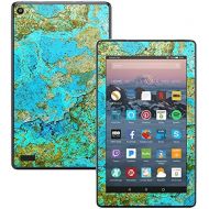 MightySkins Skin Compatible with Amazon Kindle Fire 7 (2017) - Teal Marble | Protective, Durable, and Unique Vinyl Decal wrap Cover | Easy to Apply, Remove, and Change Styles | Mad