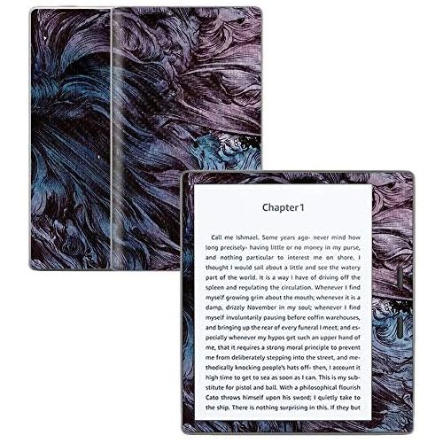  MightySkins Carbon Fiber Skin for Amazon Kindle Oasis 7 (9th Gen) - Angry Ripple | Protective, Durable Textured Carbon Fiber Finish | Easy to Apply, Remove, and Change Styles | Mad