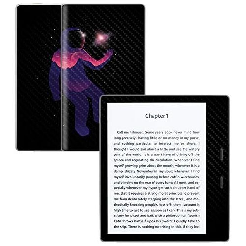  MightySkins Carbon Fiber Skin for Amazon Kindle Oasis 7 (9th Gen) - Astronaut | Protective, Durable Textured Carbon Fiber Finish | Easy to Apply, Remove, and Change Styles | Made i