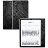 MightySkins Carbon Fiber Skin for Amazon Kindle Oasis 7 (9th Gen) - Black Leather | Protective, Durable Textured Carbon Fiber Finish | Easy to Apply, Remove, and Change Styles | Ma