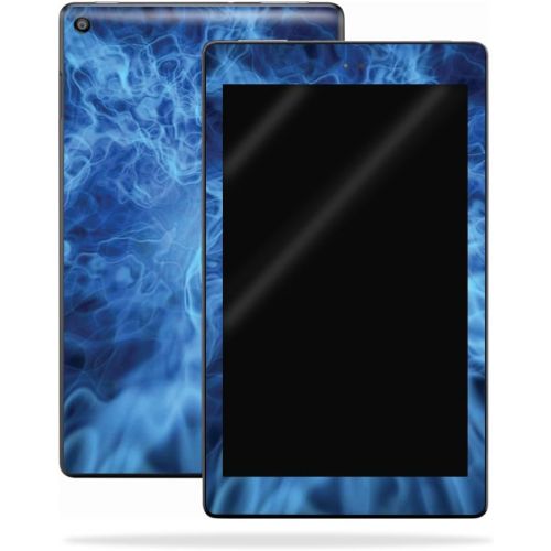  MightySkins Skin Compatible with Amazon Kindle Fire HD 10 (2017) - Blue Mystic Flames | Protective, Durable, and Unique Vinyl Decal wrap Cover | Easy to Apply, Remove | Made in The