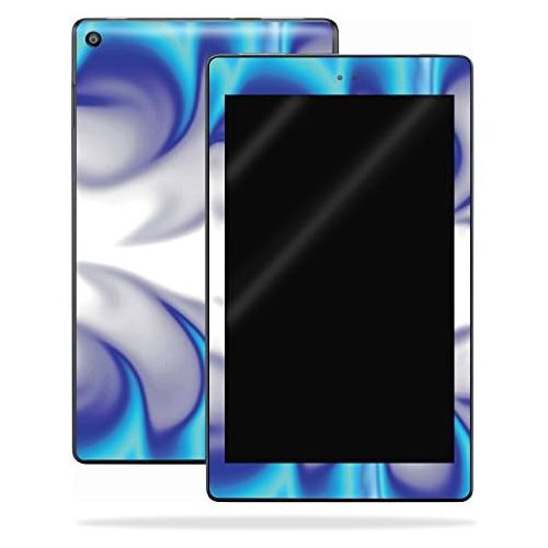  MightySkins Skin Compatible with Amazon Kindle Fire HD 10 (2017) - Blue Fire | Protective, Durable, and Unique Vinyl Decal wrap Cover | Easy to Apply, Remove, and Change Styles | M