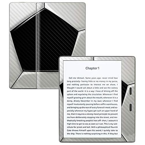  MightySkins Carbon Fiber Skin for Amazon Kindle Oasis 7 (9th Gen) - Soccer Ball | Protective, Durable Textured Carbon Fiber Finish | Easy to Apply, Remove, and Change Styles | Made