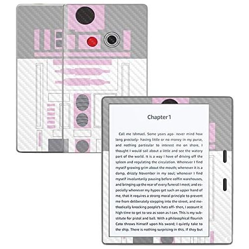  MightySkins Carbon Fiber Skin for Amazon Kindle Oasis 7 (9th Gen) - Pink Cyber Bot | Protective, Durable Textured Carbon Fiber Finish | Easy to Apply, Remove, and Change Styles | M