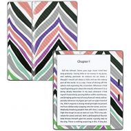 MightySkins Carbon Fiber Skin for Amazon Kindle Oasis 7 (9th Gen) - Colorful Chevron | Protective, Durable Textured Carbon Fiber Finish | Easy to Apply, Remove, and Change Styles |