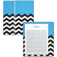 MightySkins Carbon Fiber Skin for Amazon Kindle Oasis 7 (9th Gen) - Baby Blue Chevron | Protective, Durable Textured Carbon Fiber Finish | Easy to Apply, Remove, and Change Styles