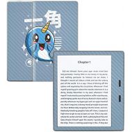 MightySkins Carbon Fiber Skin for Amazon Kindle Oasis 7 (9th Gen) - Narwhal Kawaii | Protective, Durable Textured Carbon Fiber Finish | Easy to Apply, Remove, and Change Styles | M