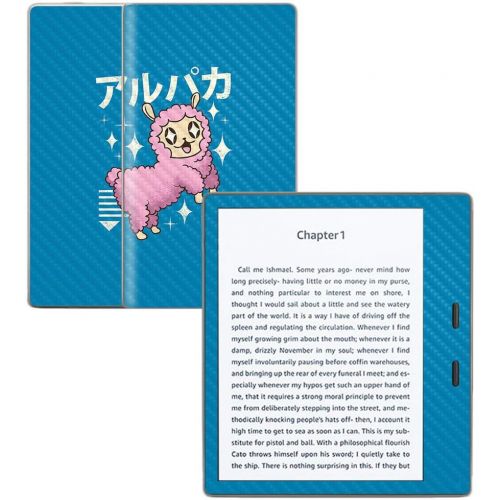  MightySkins Carbon Fiber Skin for Amazon Kindle Oasis 7 (9th Gen) - Alpaca Kawaii | Protective, Durable Textured Carbon Fiber Finish | Easy to Apply, Remove, and Change Styles | Ma