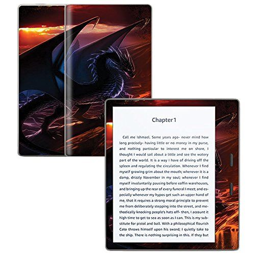  MightySkins Skin Compatible with Amazon Kindle Oasis 7 (9th Gen) - Fire Dragon | Protective, Durable, and Unique Vinyl Decal wrap Cover | Easy to Apply, Remove, and Change Styles |